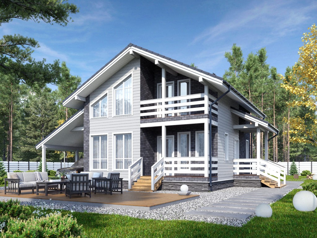 Каркасный дом Гранд 7,5х9
